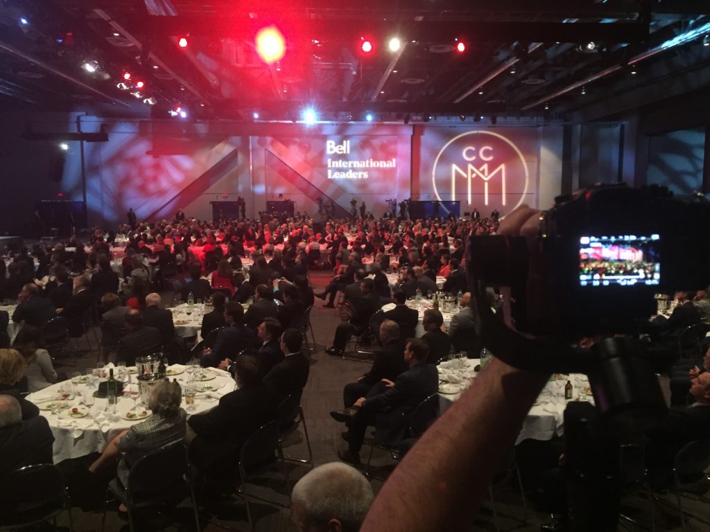 Barack Obama's speech to the CCMM, an event that sold out with 7800 people. 